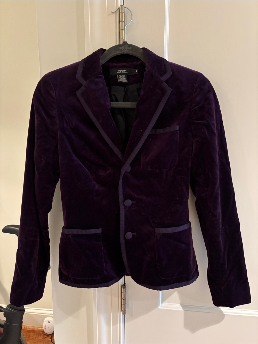 Ralph Lauren Rugby Velvet Purple Blazer - Classic Tailored Jacket